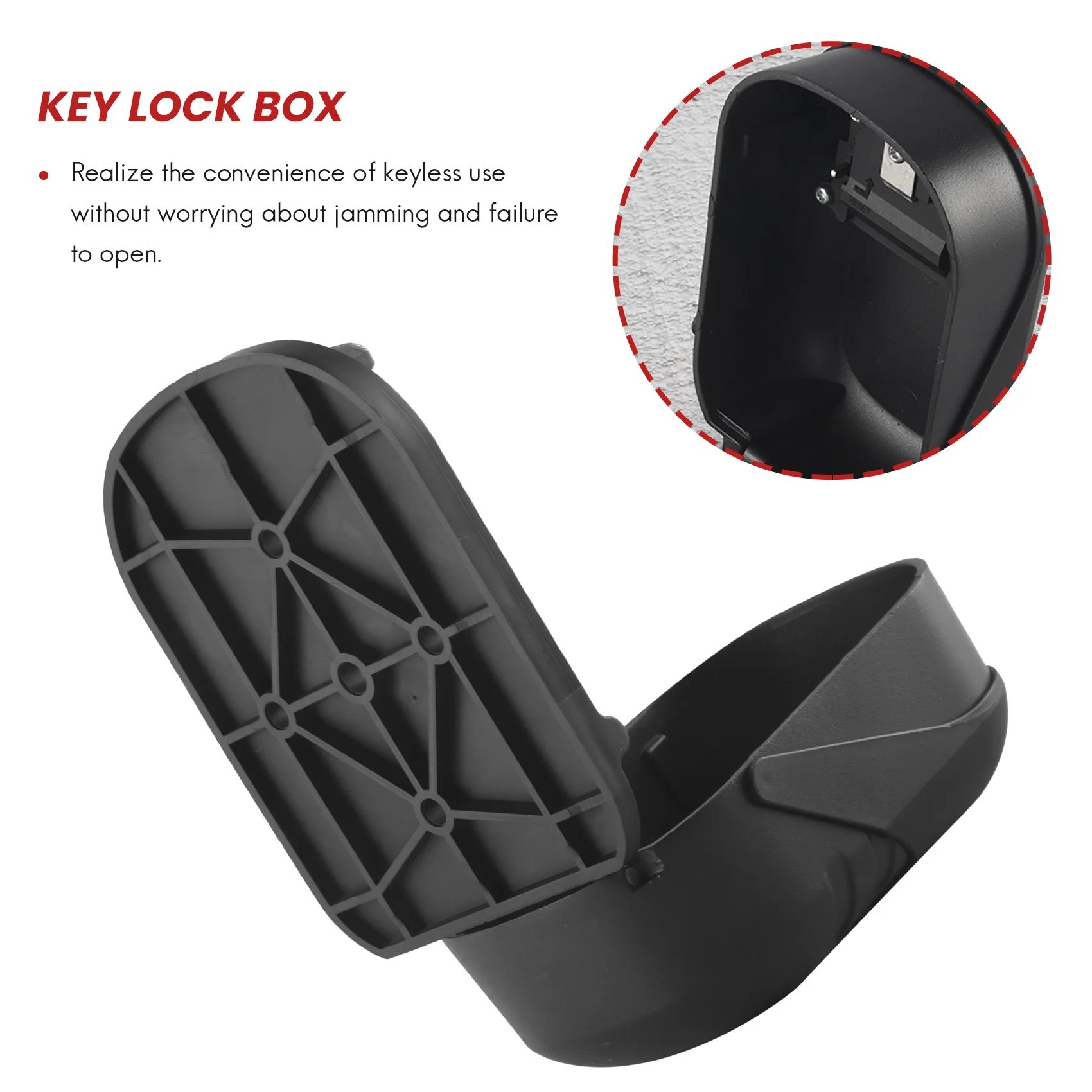 A93P Key Lock Box Wall Mount 4 Digit Combination Weatherproof Key Storage Lock Box, Large Capacity Security Combo Lockbox