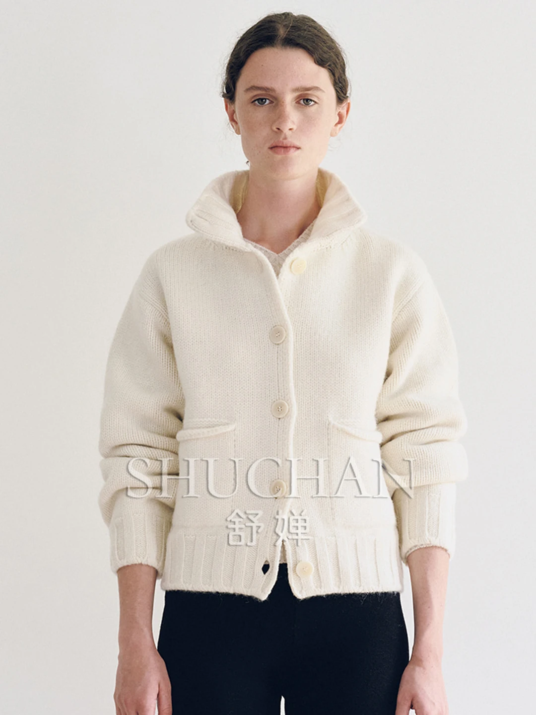 

Свитер-кардиган, женская куртка-кардиган, осень-зима 2022, маленький шерстяной вязаный свитер для пожилых людей