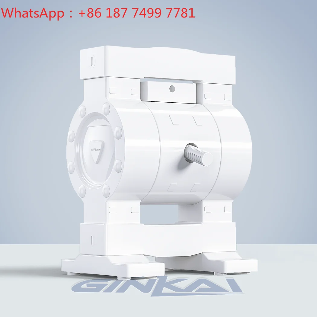 1/2 Inch Full PTFE Pneumatic Double Diaphragm Pump Semiconductor Battery Industrial Chemical Transfer Pump