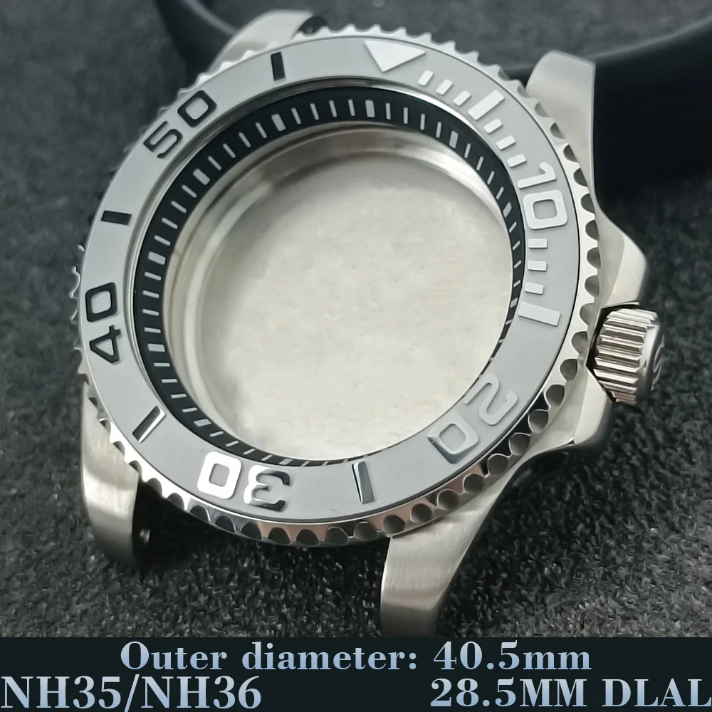 

Корпус мужских часов 40,5 мм с внутренним кольцом, высококачественный корпус GMT, подходит для NH34, NH35, механизм/циферблат, автоматический механизм