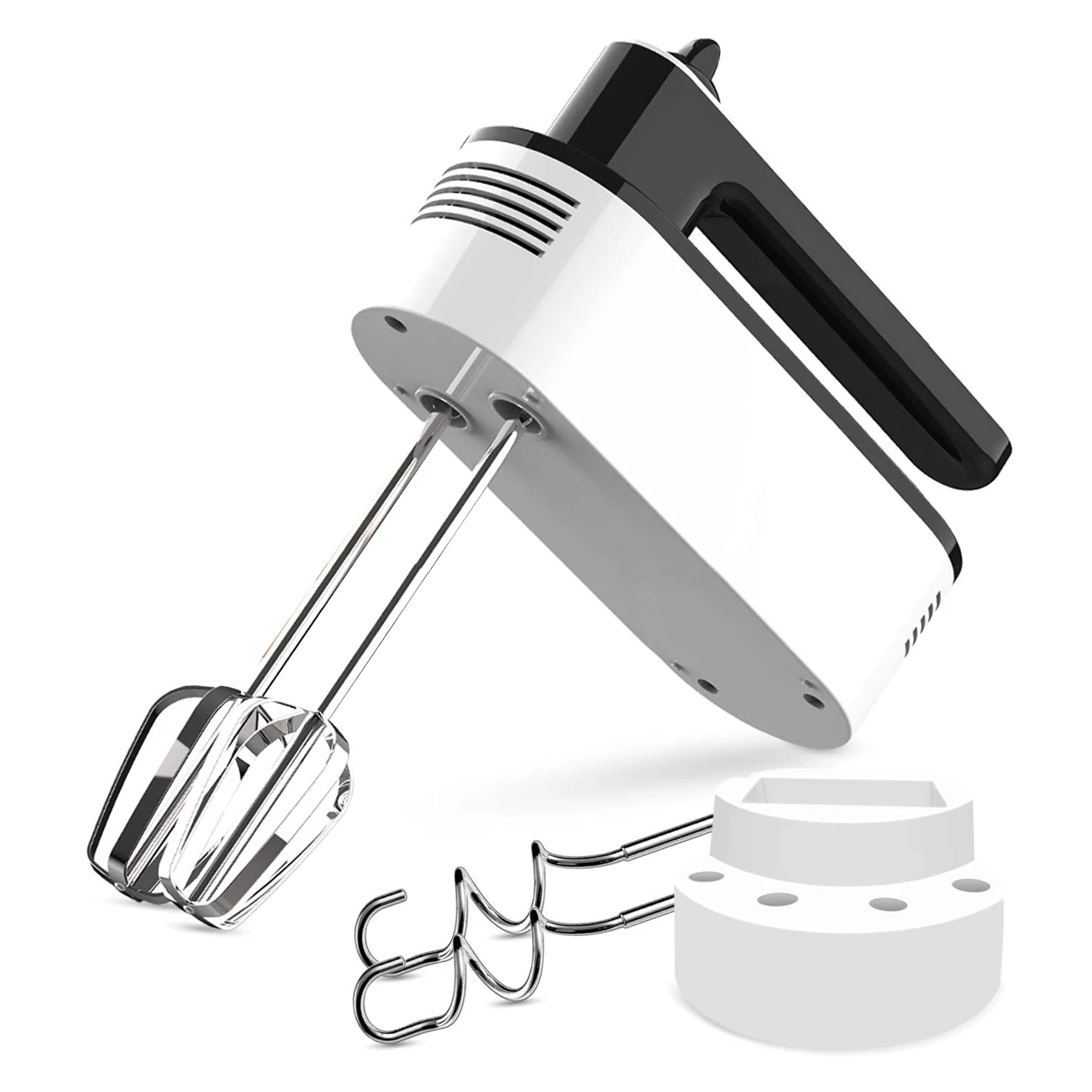 

Hand Mixer Electric 5 Speeds Power Lightweight Handheld Mixer for Baking Kitchen Hand Mixers with Storage Stand EU Plug