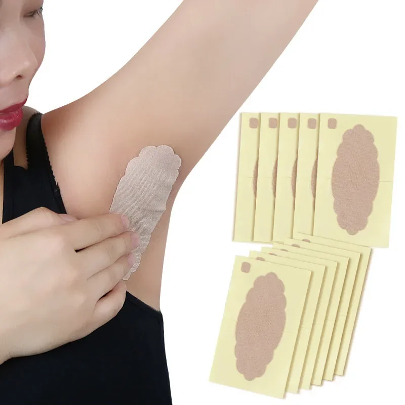 10pcs Underarm Sweat Pad Armpit Antiperspirant Sticker Anti Perspiration Absorbent Deodorant Prevention Reduce Armpit Foot Sweat