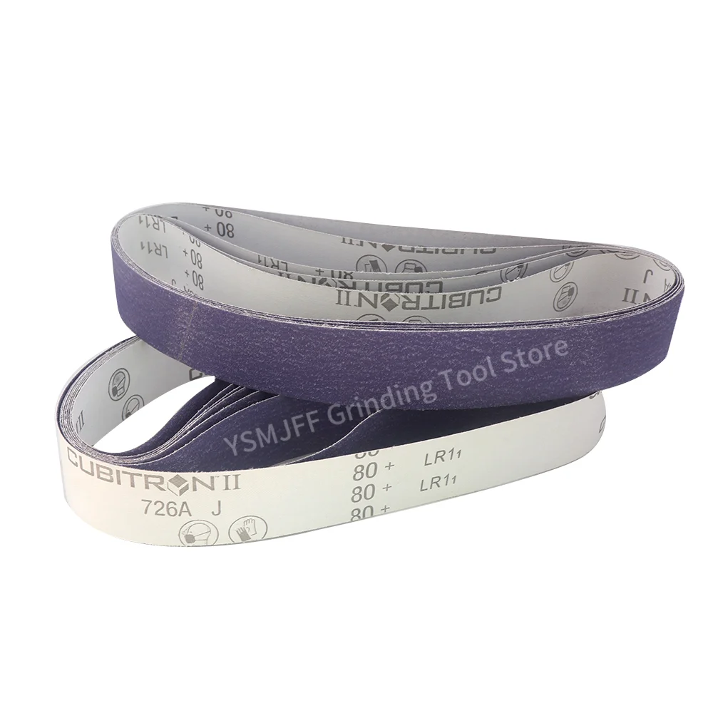 7PCS 726A 2 x 36 Inch Ceramic Soft Cloth-Backed Abrasive Belt,915x50mm Sanding Blets for Work Sharp Knife & Tool Sharpener,Metal