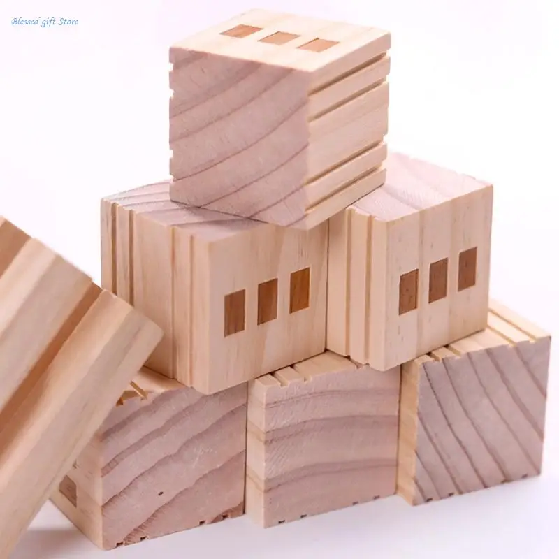 Block Kids Stacking Toy for Age 3-6 Early Learning Gifts and Presents Castle Building Toy for Boys Girls