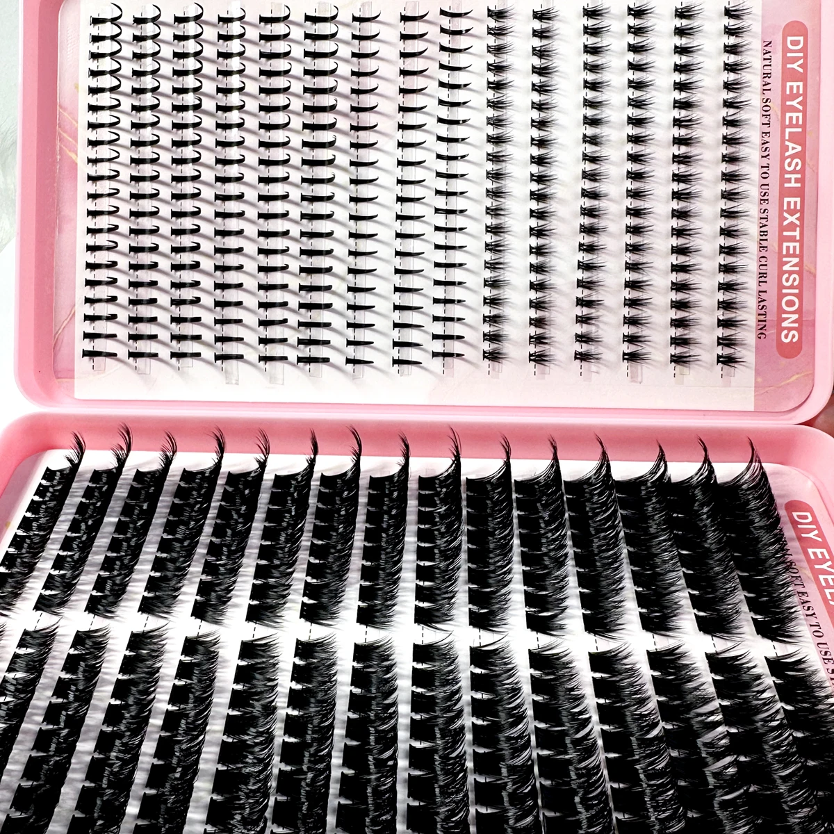 1boxes Spikes Lash Clusters Kit Volume Individual Manga Eyelashes DIY Eyelash Extension Kit with Lash Bond & Seal At Home
