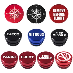 Universal Fire Missile Eject Button Car Cigarette Lighter Cover Universal Aluminum Red Ignition Cap 12V  Socket for most cars