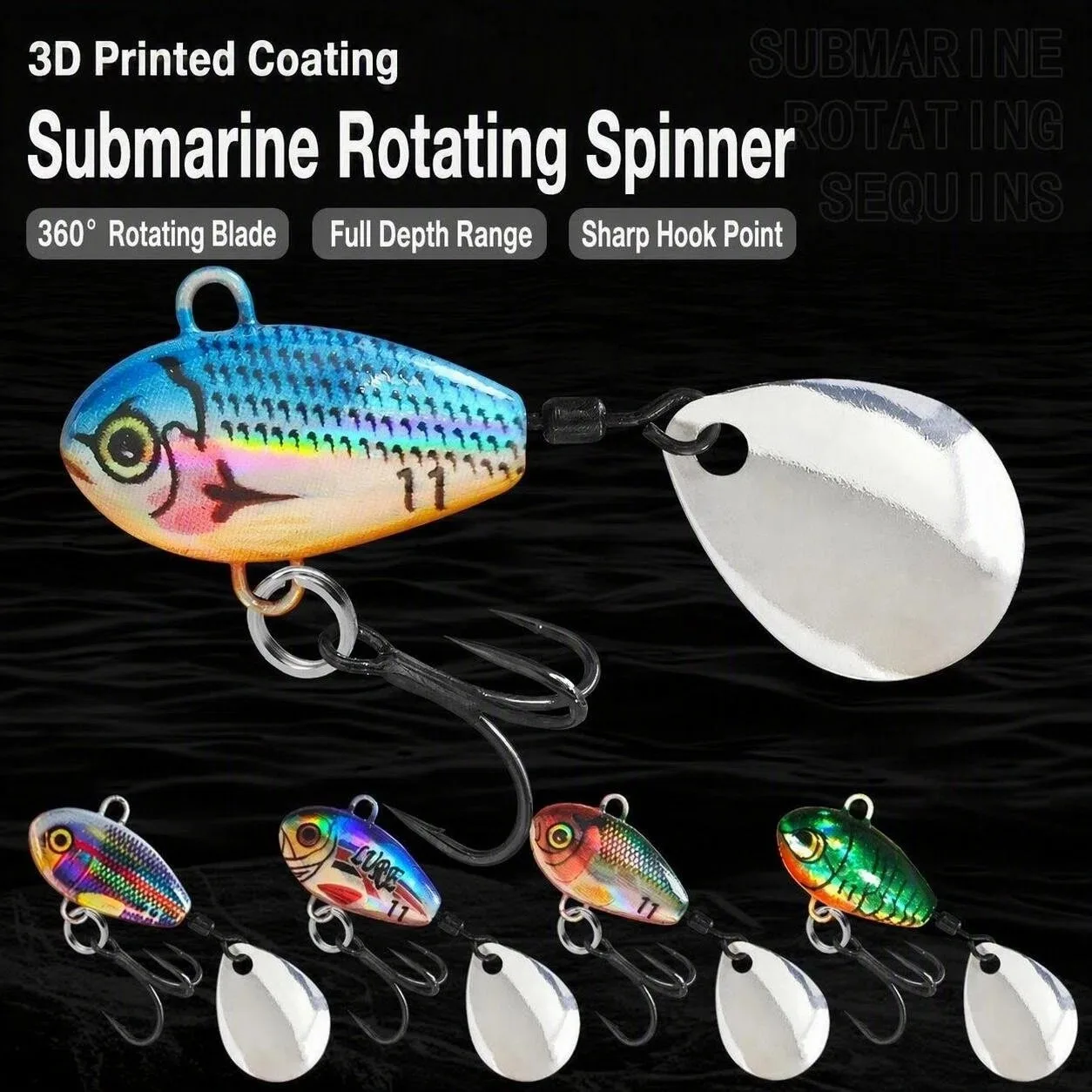 1 Stück Spinner-Angelköder mit rotierendem Schwanz für Süß- und Salzwasser, Vib-Jig, sinkende Köder, Angelzubehör, Kunstköder 7g9g11g13g15g – Detail 9