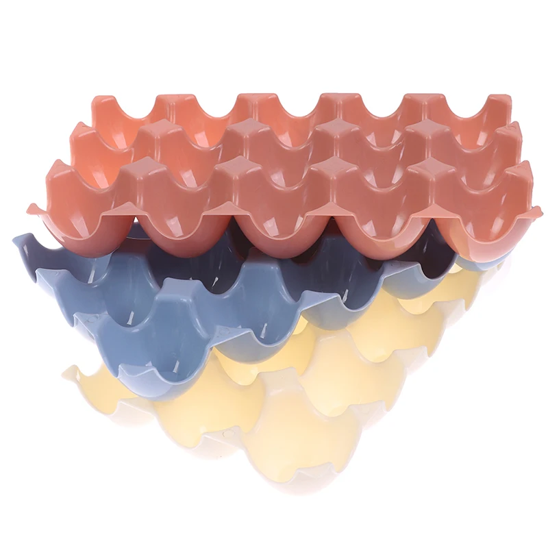 1PCS（15 Cups） Egg Tray Holder Plastic Deviled Egg Crate for Storage Container