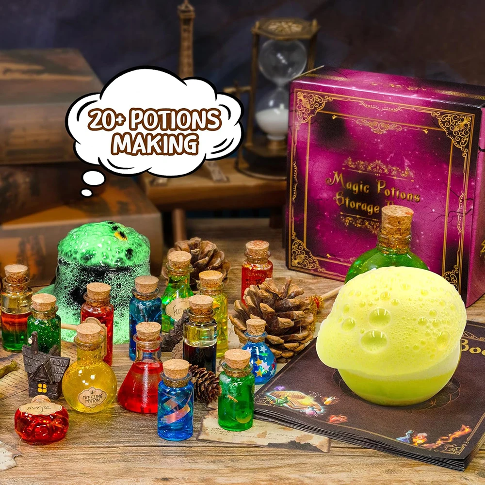 LDomet العلوم جرعات سحرية عدة للأطفال 20 جرعة تجارب صنع الجنية جرعات سحرية الحرفية عدة عيد ميلاد هدية الكريسماس