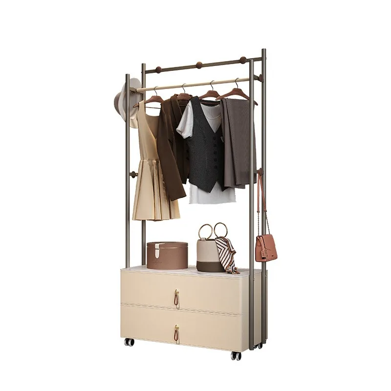Italian high-luxury removable clothes rack, new hanger, floor-to-ceiling bedroom stainless steel household coat rack