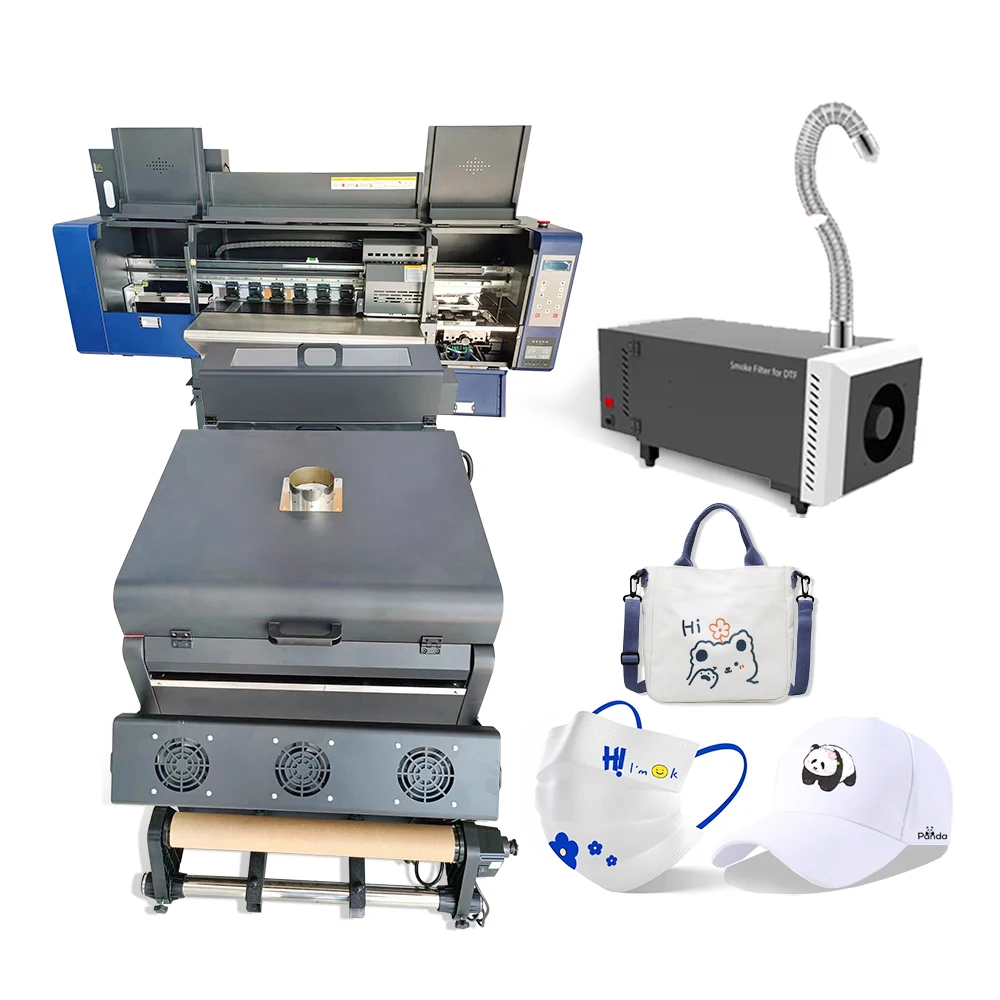 Hot Sale Factory Sale Automatic Full 60cm Dual Head L1119 Inkjet DTF T-shirt Printer With Powder Shaker Machine