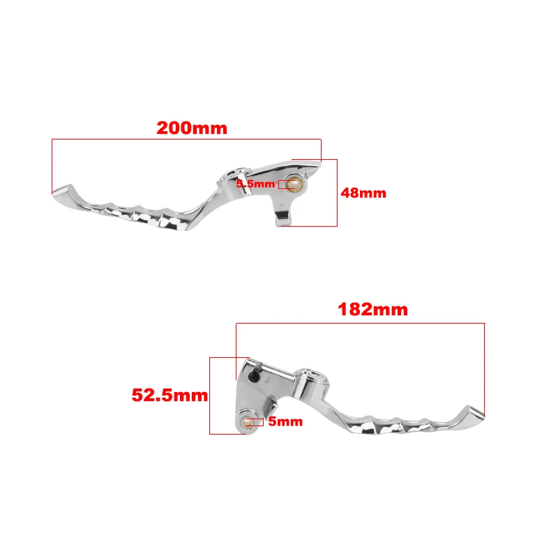 Motorcycle Skull Chrome Front Brake & Clutch Levers Handle Grips Set For Yamaha V-Star 650 Custom 98-16 V-Star 1100 Custom 99-09