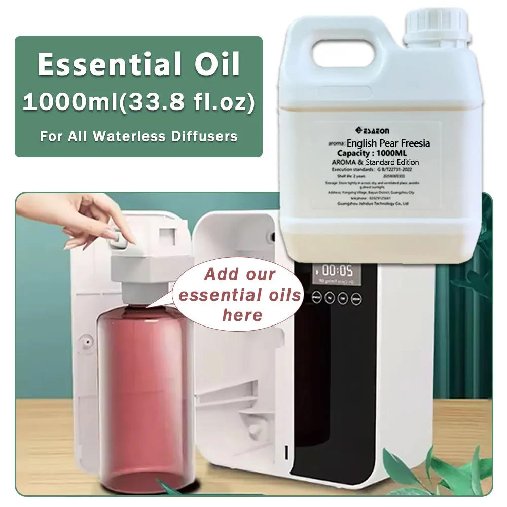 ESAEON Fragrance Expansion Machine Supply Liquid Essential Oils - Aroma Machine Oil, English Pear Freesia - 1000ML (33.8 fl.oz)