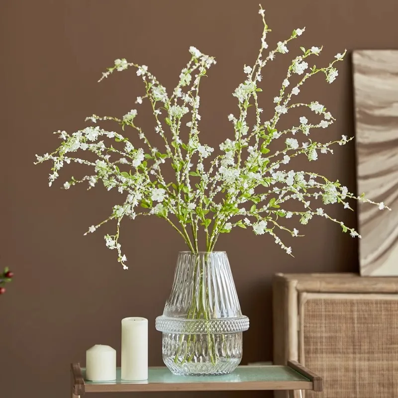 115CM Artificial Snow Willow Flower Living Room Dining Table Decoration Ornaments Artificial Plant Photography Props