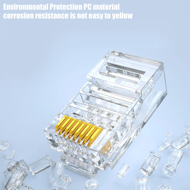1/20Pcs Rj45 Interface Connector Voor Ethernet Kabel Network Wire Head 8p8c Modulaire Plug Rj45 Gigabit Crimp Crystal Connectoren