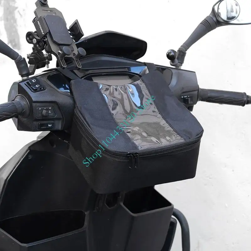 0XXD Polyester Handlebar Mount Bag Water Resistant Construction Quick Installation Multiple Functional Storage Space for Bikers