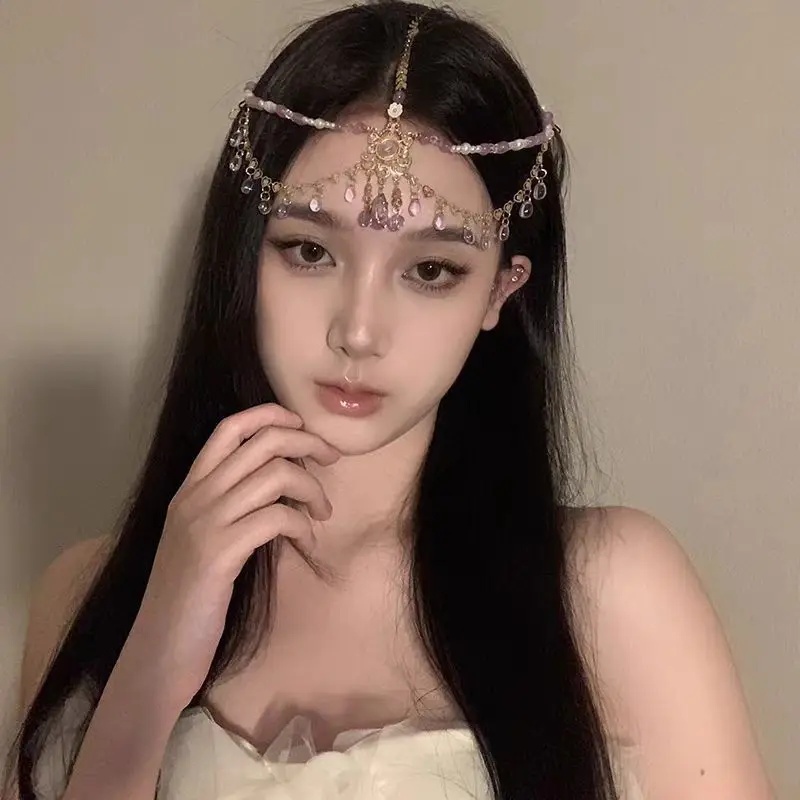 قطعة واحدة من خوذة Apsaras الطائرة الغريبة - طراز الأميرة للمناطق الغربية الأرجوانية، مناسبة للتصوير الفوتوغرافي أثناء السفر، الطراز القديم H #2