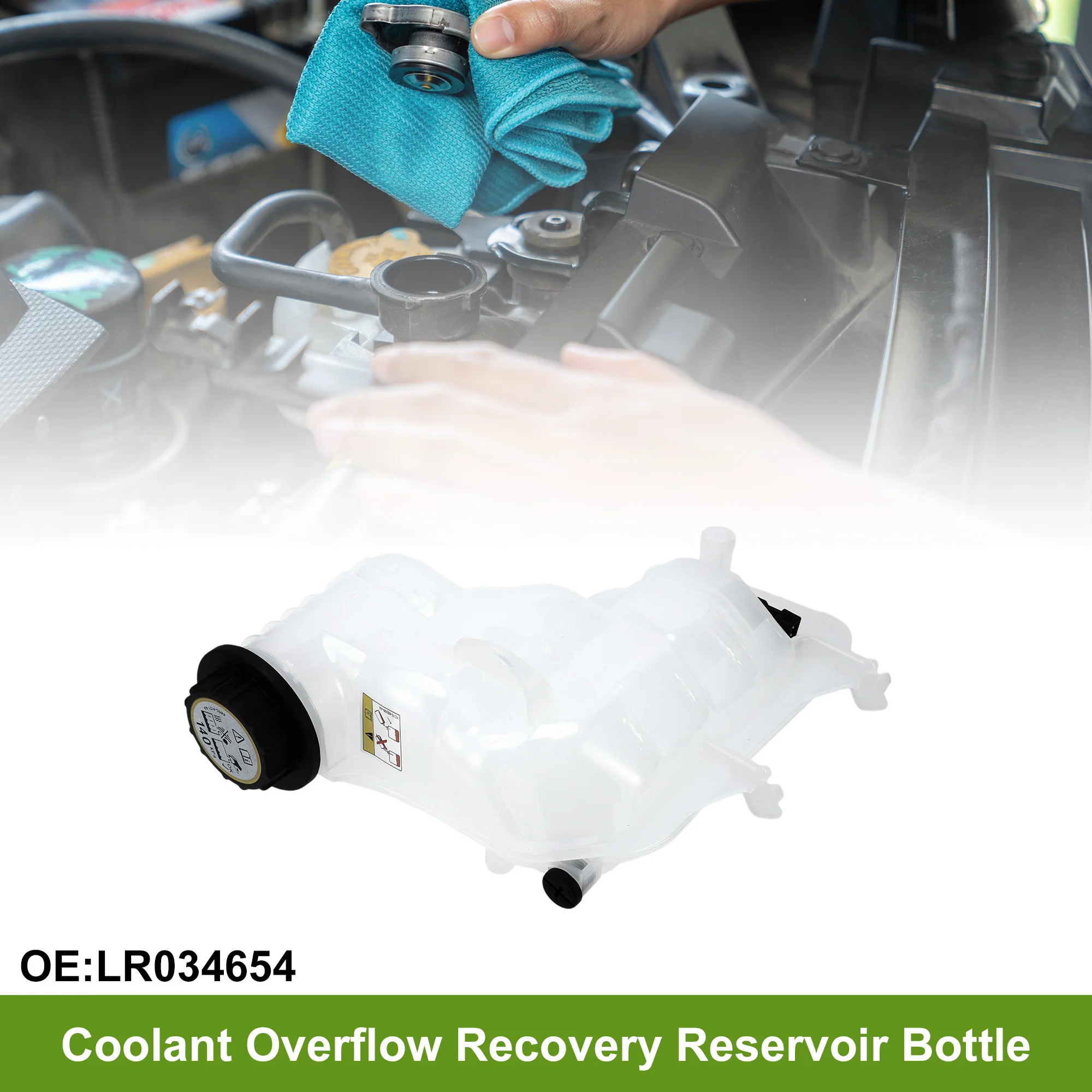 UXCELL No.LR034654 Coolant Water Expansion Tank for Land Rover for Range Rover L405 Heat Resist Coolant Radiator