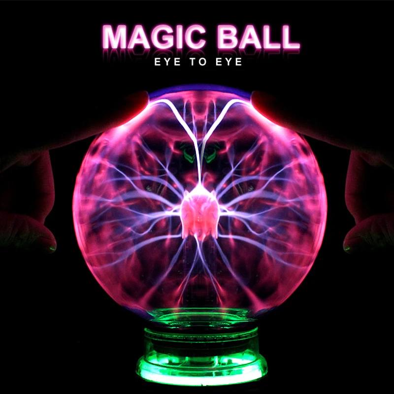 Novelty Magic Plasma Ball Light 220V LED Night Light 4/5/6 Inch Plasma Ball Touch Lamp Christmas Nightlight Kids Decor Gift