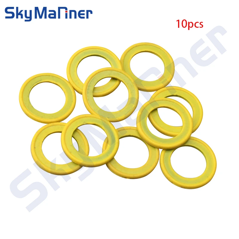 26-830749 10 Pieces/set Of Drainage Spiral Washers For Mercruiser Sierra Drain 26-8M0204693 3.0L 4.3L 4.5L 5.2L Marine Parts