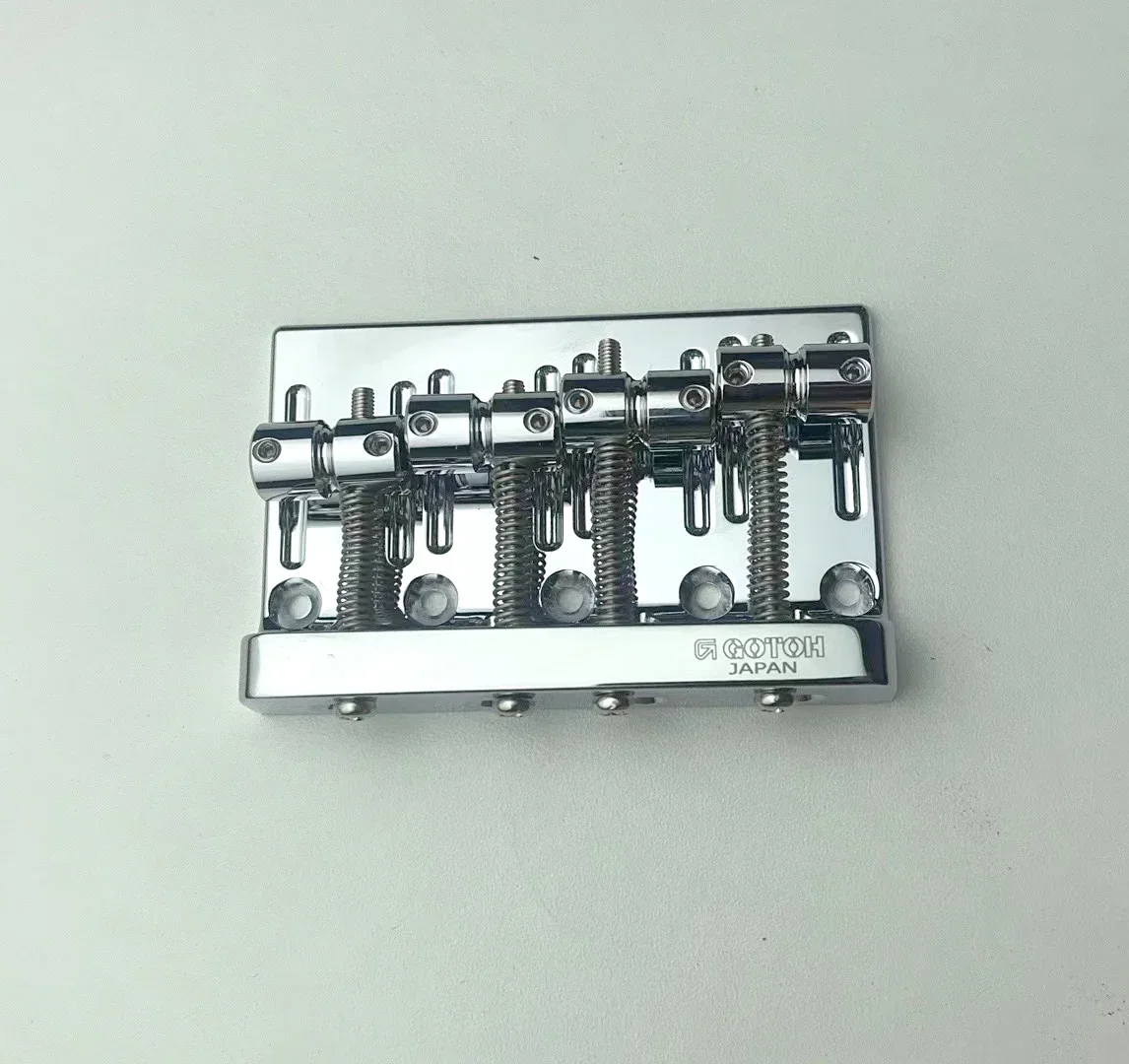 Genuine Original GOTOH 201B-4 4 Strings Electric Bass Bridge Brass Saddle Chrome Black MADE IN JAPAN