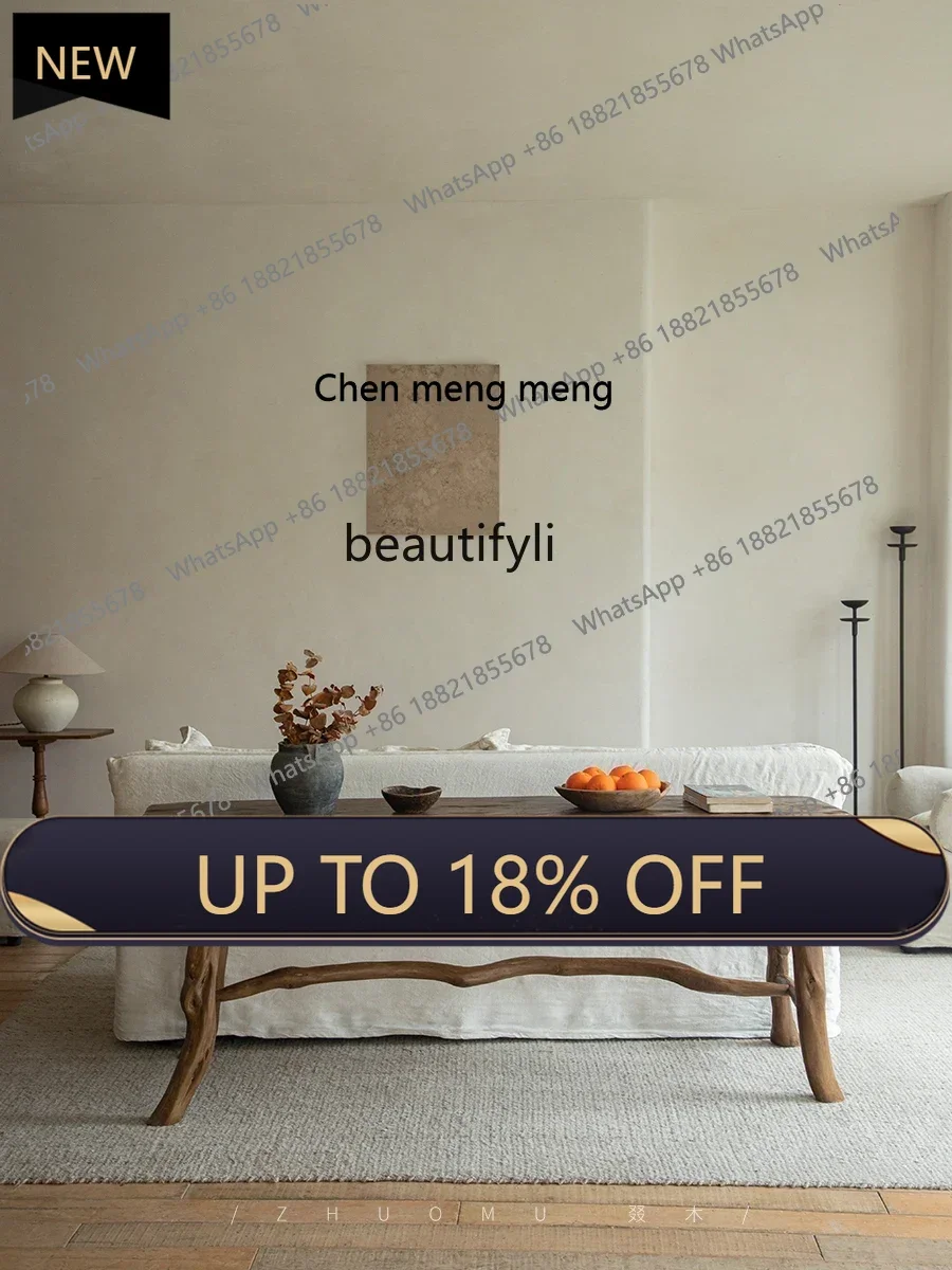 

P178 Weathered Wood Creative Old Wood Dining Table Old Elm Tea Table Solid Wood Desk a Long Narrow Table Silent Style furniture