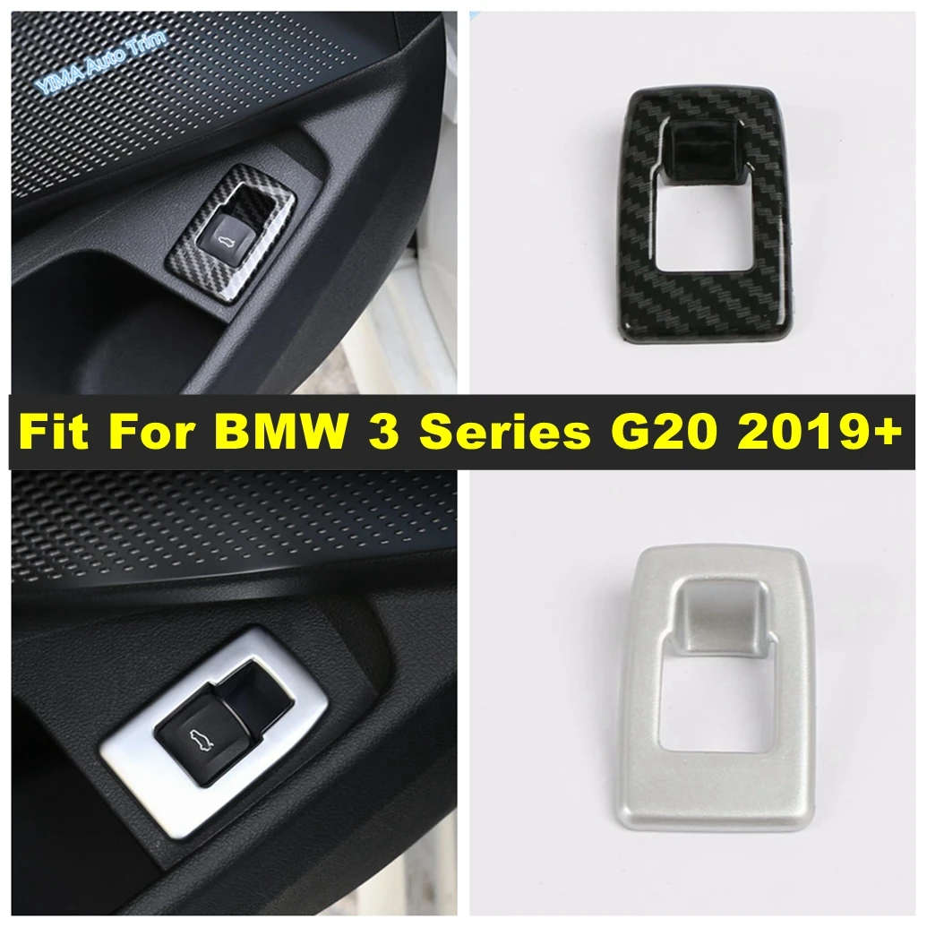 

Fit For BMW 3 Series G20 2019 - 2024 Auto Rear Tail Trunk Door Open Button Sequins Kit Cover Trim Carbon Fiber / Matte Interior