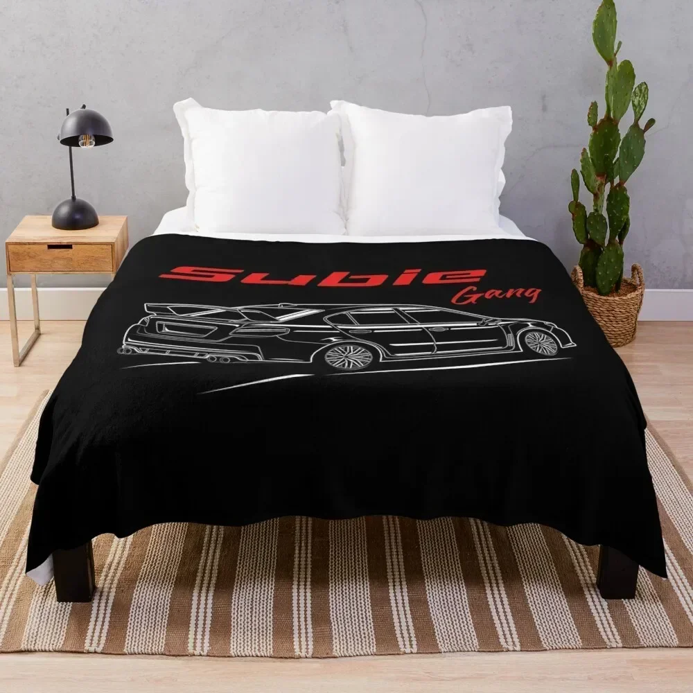 Subie gang back Text line ( white print ) Throw Blanket Lightweight Warm Blanket for Travel Camping