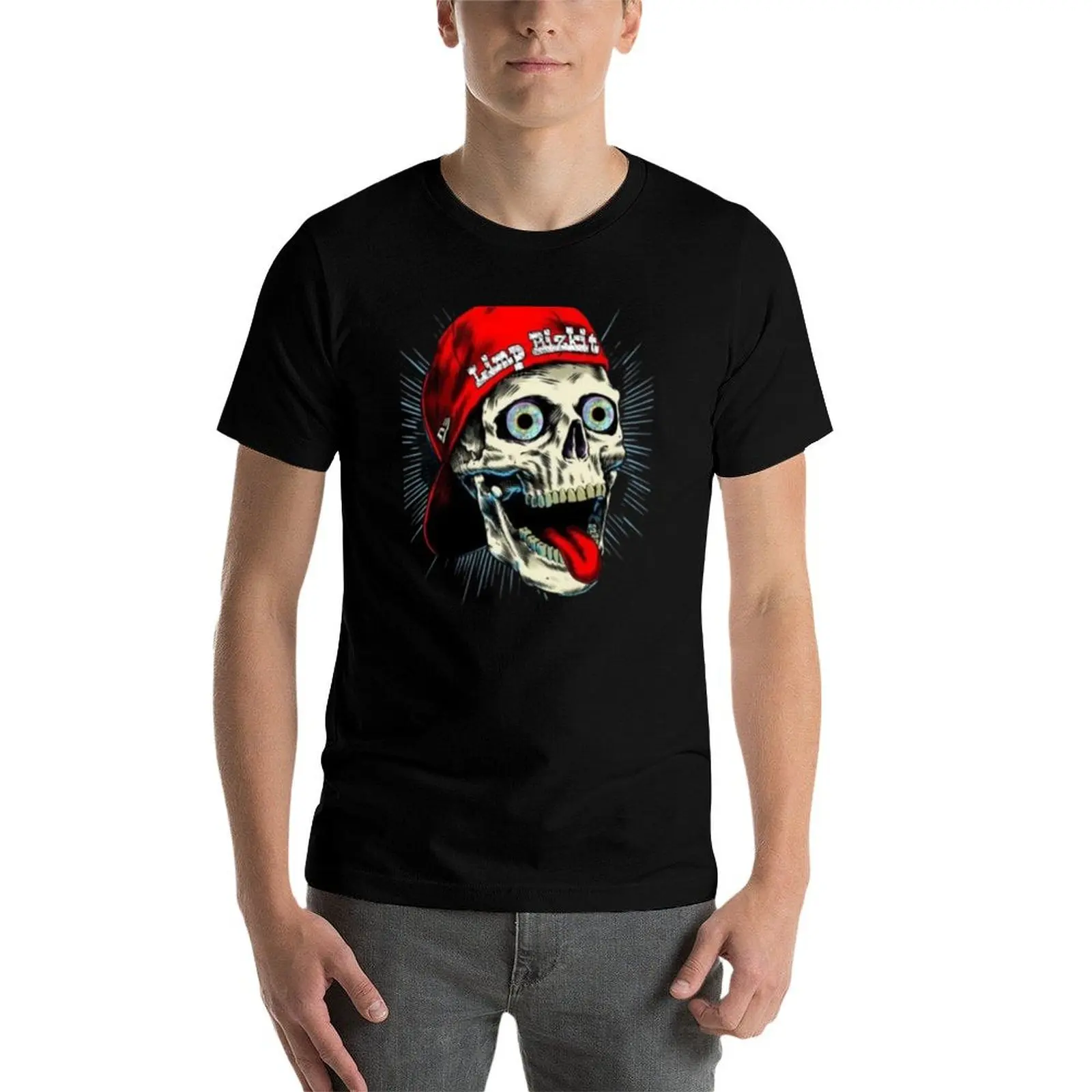 

Limpbizkit Skull T-Shirt t shirt for man 100 percent cotton man t shirt cotton high quality graphic t shirts for man T-Shirt