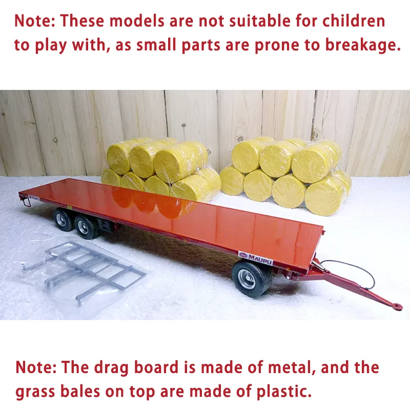 REP Diecast 1/32 Scale MAUPU PLATEAU Truck Trailer Plate Alloy Agricultural Vehicle Model  Collection Gift Static Display