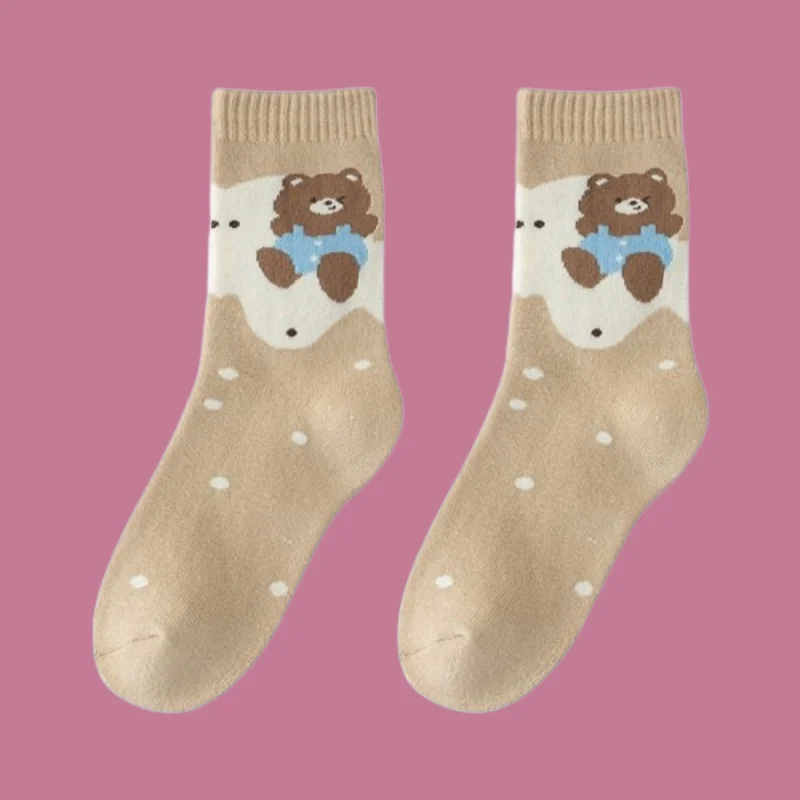 Calcetines anticongelantes de felpa para mujer, medias cálidas, absorbentes del sudor, desodorantes, de tubo medio, 5/10 pares