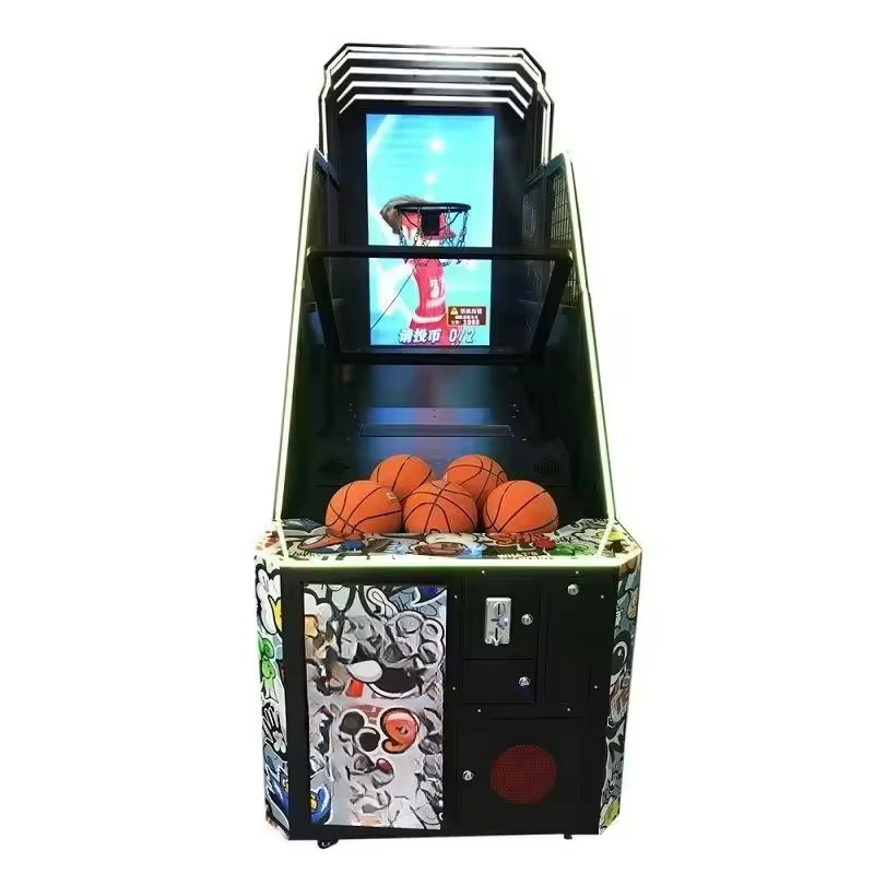 Hot Sale Coin Operated Arcade Game Machine Basketball Shooting Basketball Machine Hot Sale Basketball Shooting Trainer
