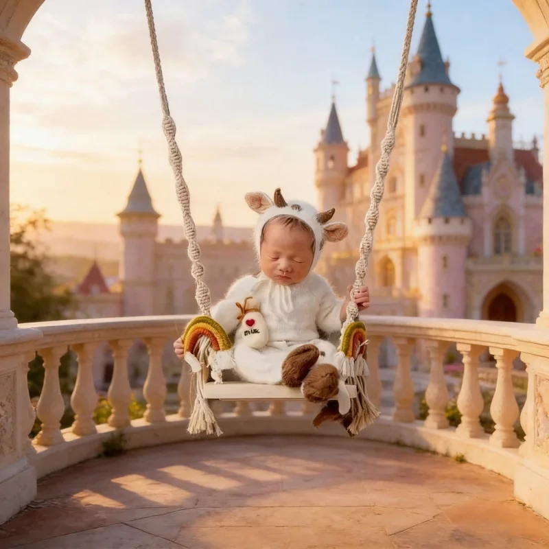 

Винтажные деревянные качели-макраме для новорожденных: мягкий реквизит для фотосессий, стульчик для фотосъемки младенцев, незаменимые аксессуары для фотографии