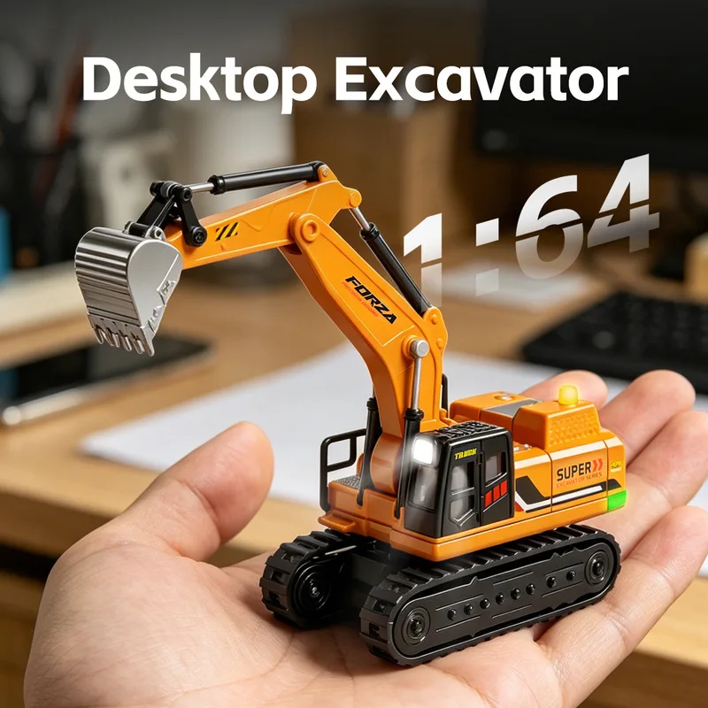 Weili 6402 desktop 1: 64 excavator 340-degree rotary table alloy simulation model sound lighting RC toy