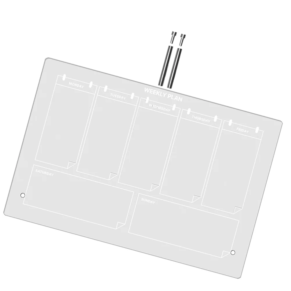 Transparent Writing Board Magnetic Whiteboard Desk Dry Erase Calendar Desktop Tabletop Acrylic Office