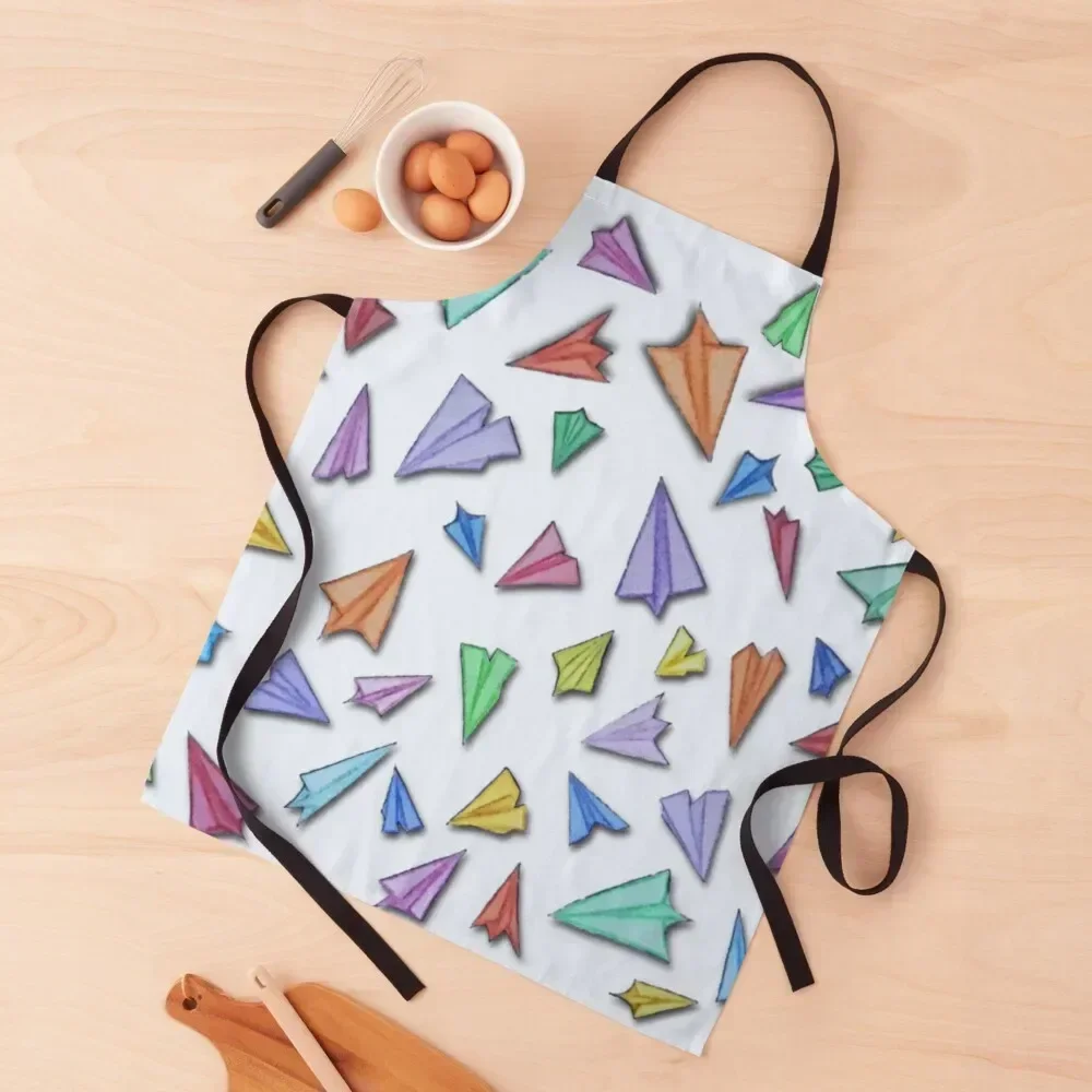 Paper Airplane Terrazzo Apron Kitchen Household Items Waterproof Apron