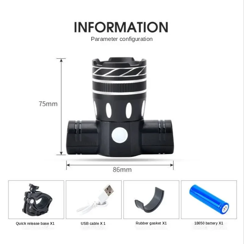 15000LM T6 LED Light Bicycle Accessories Bike Light Set USB Rechargeable Headlight/Flashlight Waterproof Zoomable Cycling Lamp