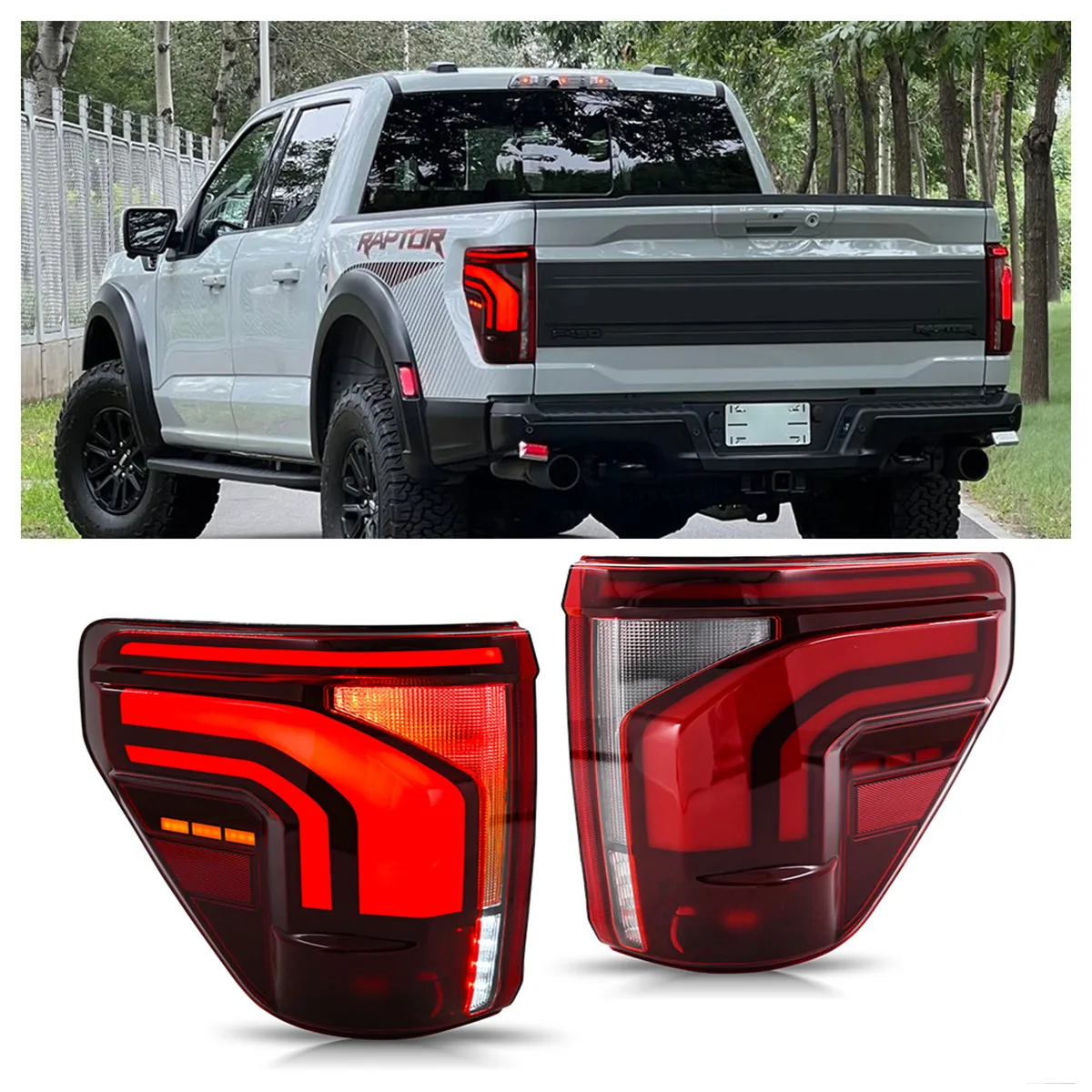 

Pop Rear Lamp Taillight For Ford Raptor F150 Upgrade LED Turn Back Light Auto Light System Car Acessories2022-2023