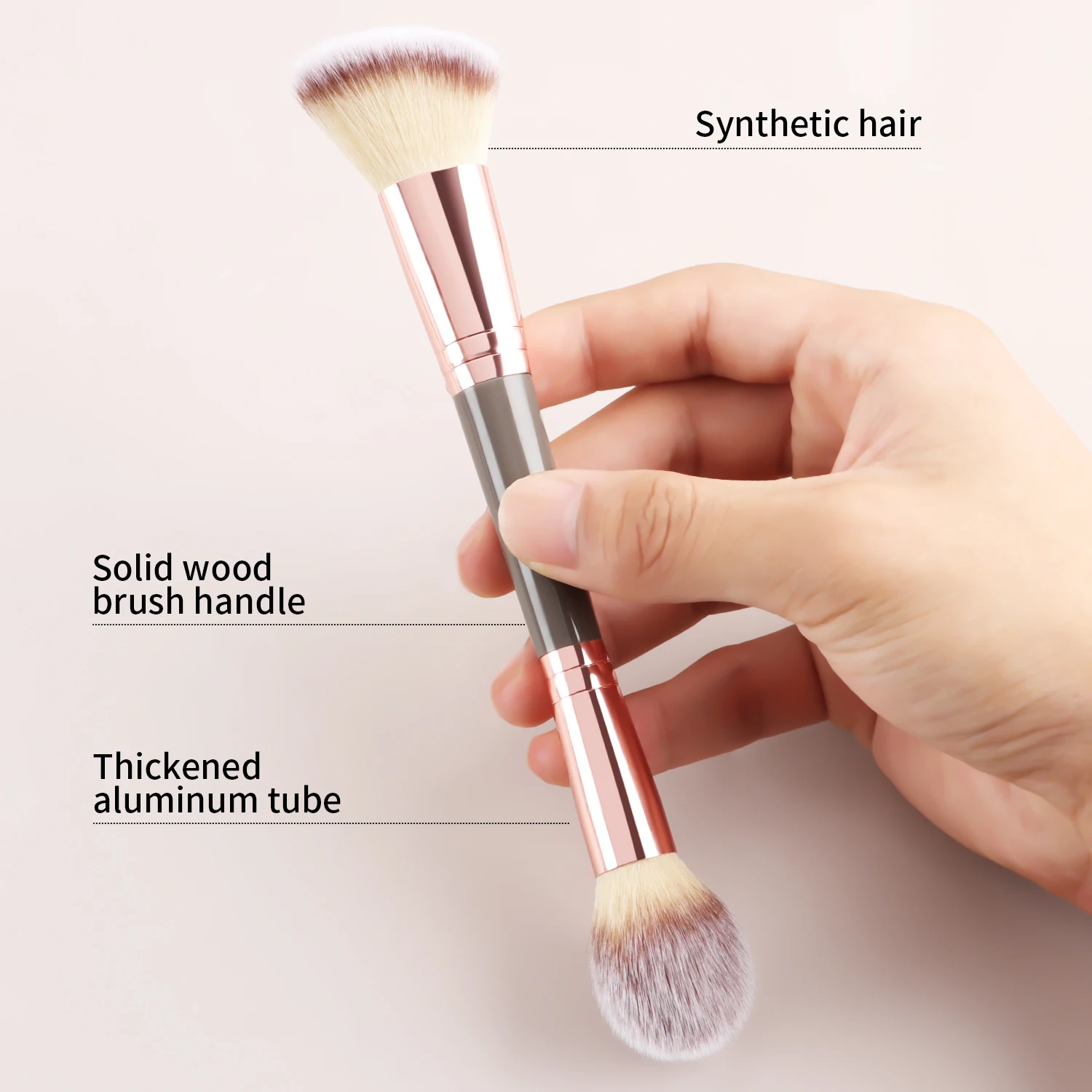 ใหม่ Single Double Headed Big หัวแปรงอายแชโดว์จมูกโปรไฟล์คอนซีลเลอร์แบบพกพา Multi-Function แปรงแต่งหน้าเครื่องสําอางค์แต่งหน้า T