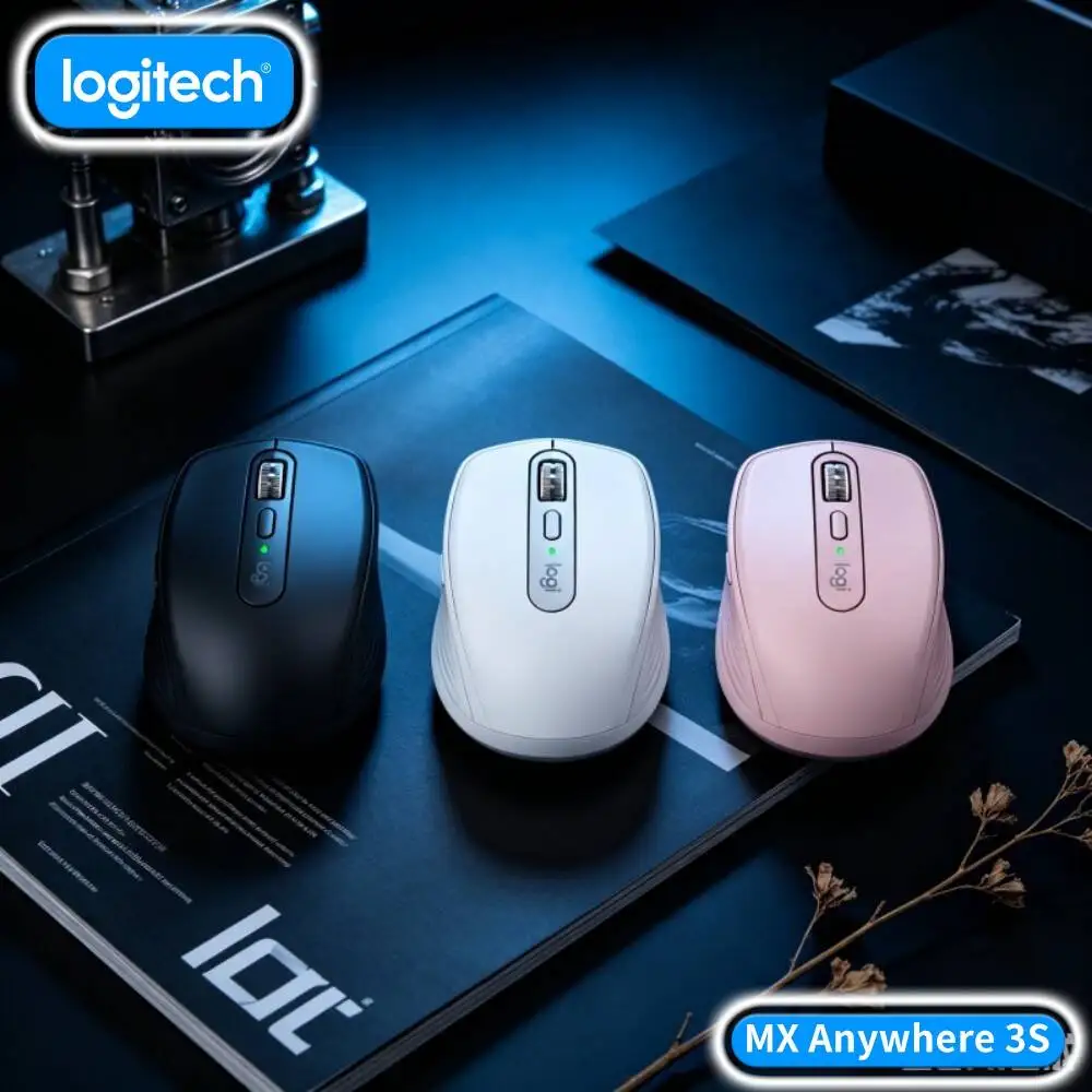 Durable MX Anywhere 3S - 8000 DPI, Hyper-Scroll, Silent Click, Ideal for Freelance Editor & Travel Work
