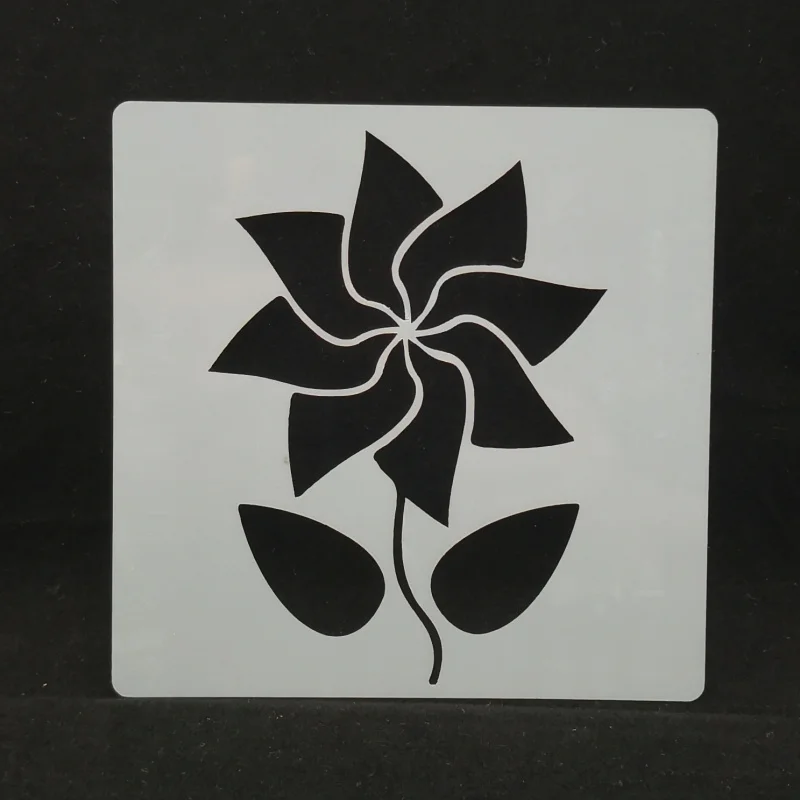 Flower Layering Stencils para Scrapbook, Modelo decorativo, DIY Album Pintura, Colorir e Embossing, Photo Album, 13 centímetros