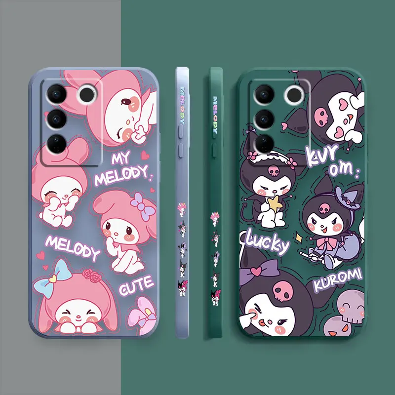 Phone Case For VIVO S1 S5 S6 S7 S9 S9E S10 S12 S15 S16 V29 V20 V21 V23 V25 V27 PRO 5G Case Funda Shell Cute My M-Melody K-Kuromi