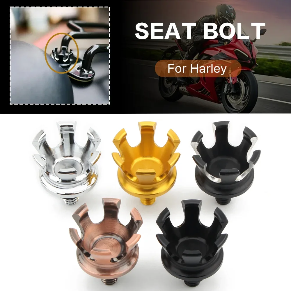 

Motorcycle Seat Bolt Tab Screw Nut Knob Cover For Harley Touring Road King Street Glide Softail Dyna Sportster XL Street Bob