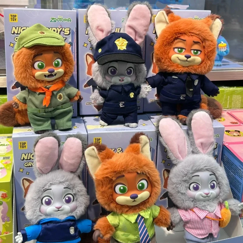 

ZOOTOPIA Nick & Judy's Growth Journey Series Виниловая плюшевая глухая коробка Аниме Периферийные милые куклы Сумка Подвеска Мультяшная игрушка Mystery Box