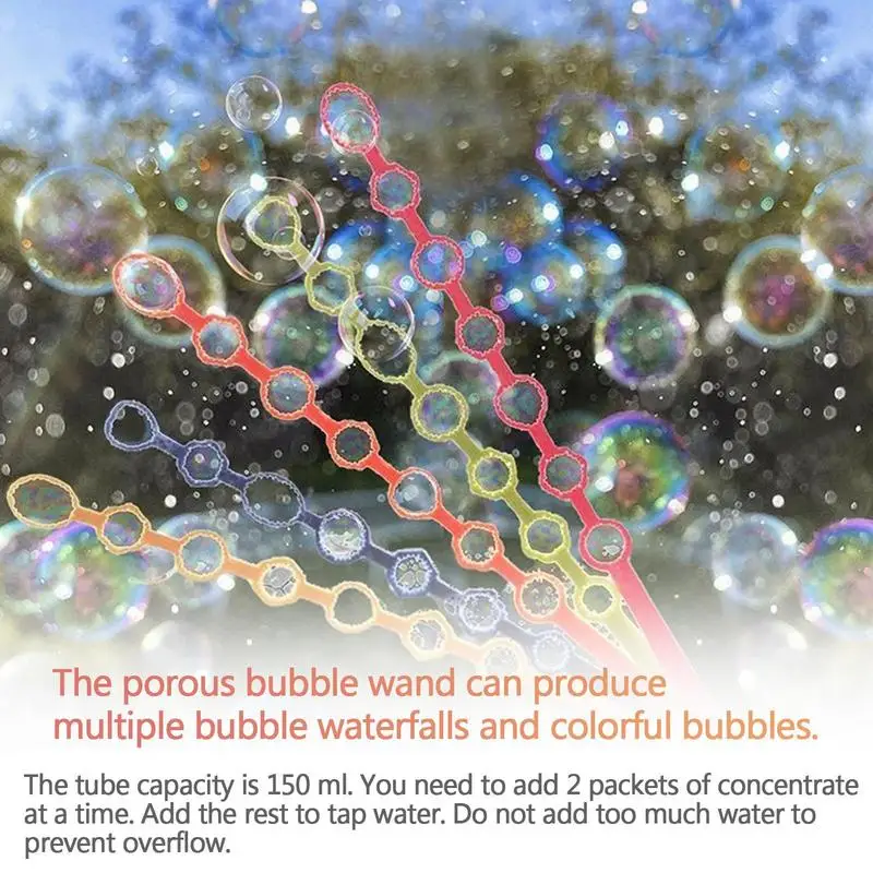 Kids Bubble Wand 150 ml Kids Bubble Machine met 35 gaten Ergonomische Outdoor Giant Bubble Stick met 10 stuks Bubble Solution voor