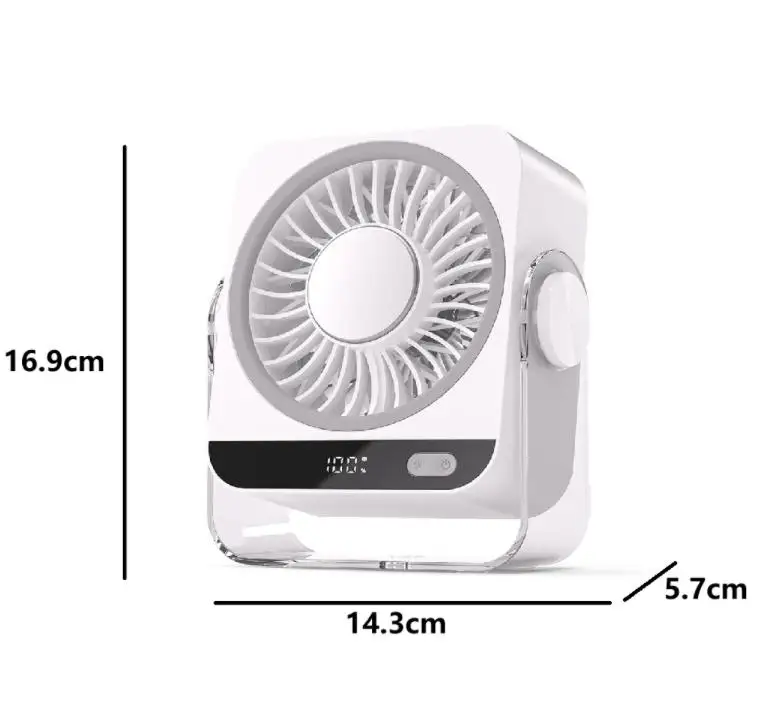 2026 New Portable 199-Speed Rechargeable Desk Fan 120° Adjustable Tilt Head Wall-mounted Fan Small Personal Ice Cooling Fan ﻿