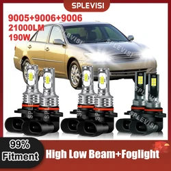Lumière de sauna à LED pour Toyota Camry, feux de route 9005, feux de illeur 9006, antibrouillard 9006, puces ChlorCSP, 9V-24V, 21000LM, 2002, 2003, 2004, 2005, 2006