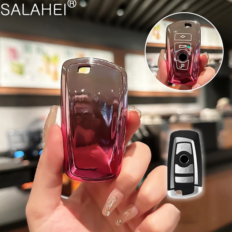 TPU Car Remote Key Case Protector For BMW 1 3 4 5 7 Series X1 X3 X4 X5 F10 F15 F16 F20 F30 F18 F25 M3 M4 E34 Auto Keychain