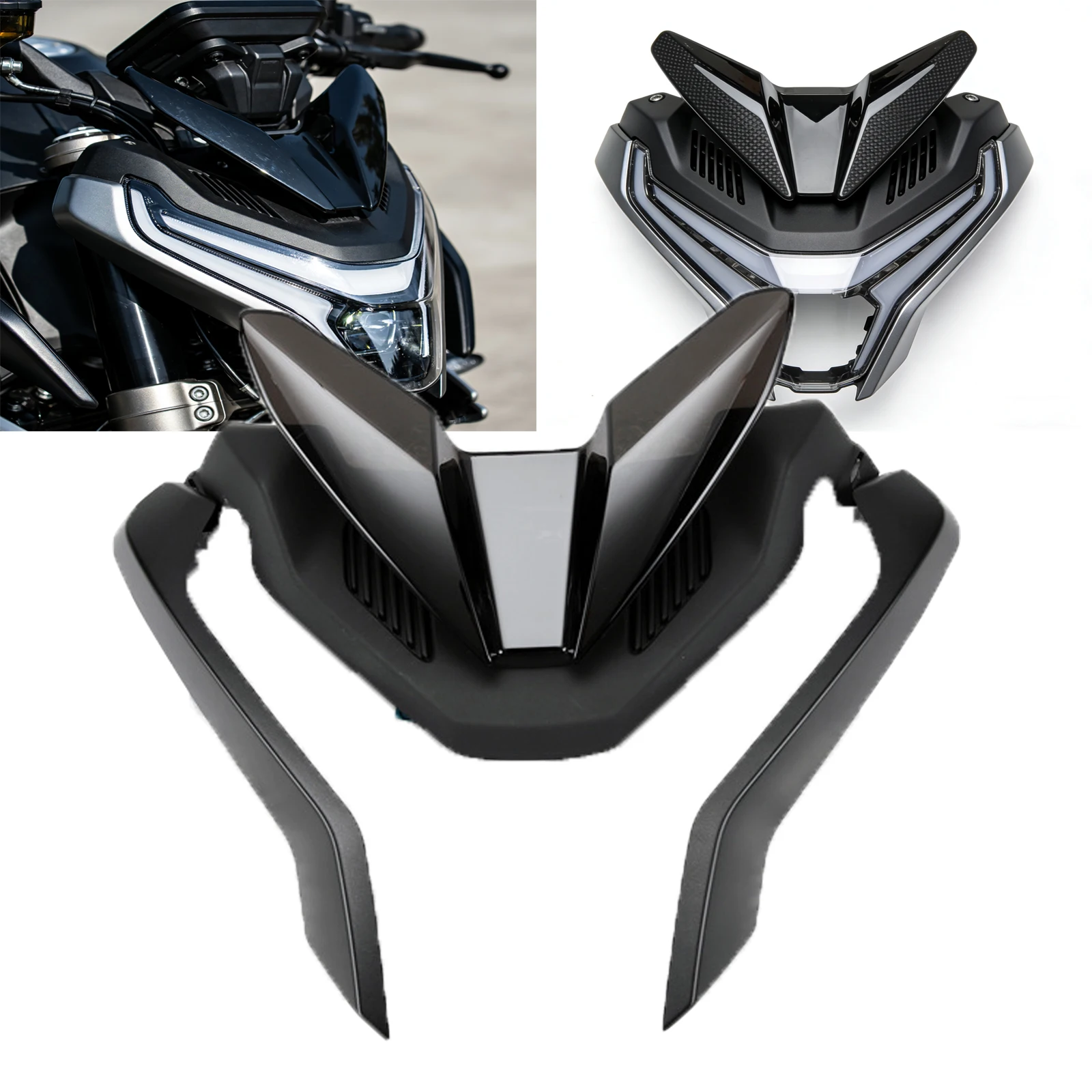 

Оригинальные аксессуары для мотоциклов CFMOTO 800NK-корпус фары, передний обтекатель, верхняя декоративная крышка, защитный щиток для головы