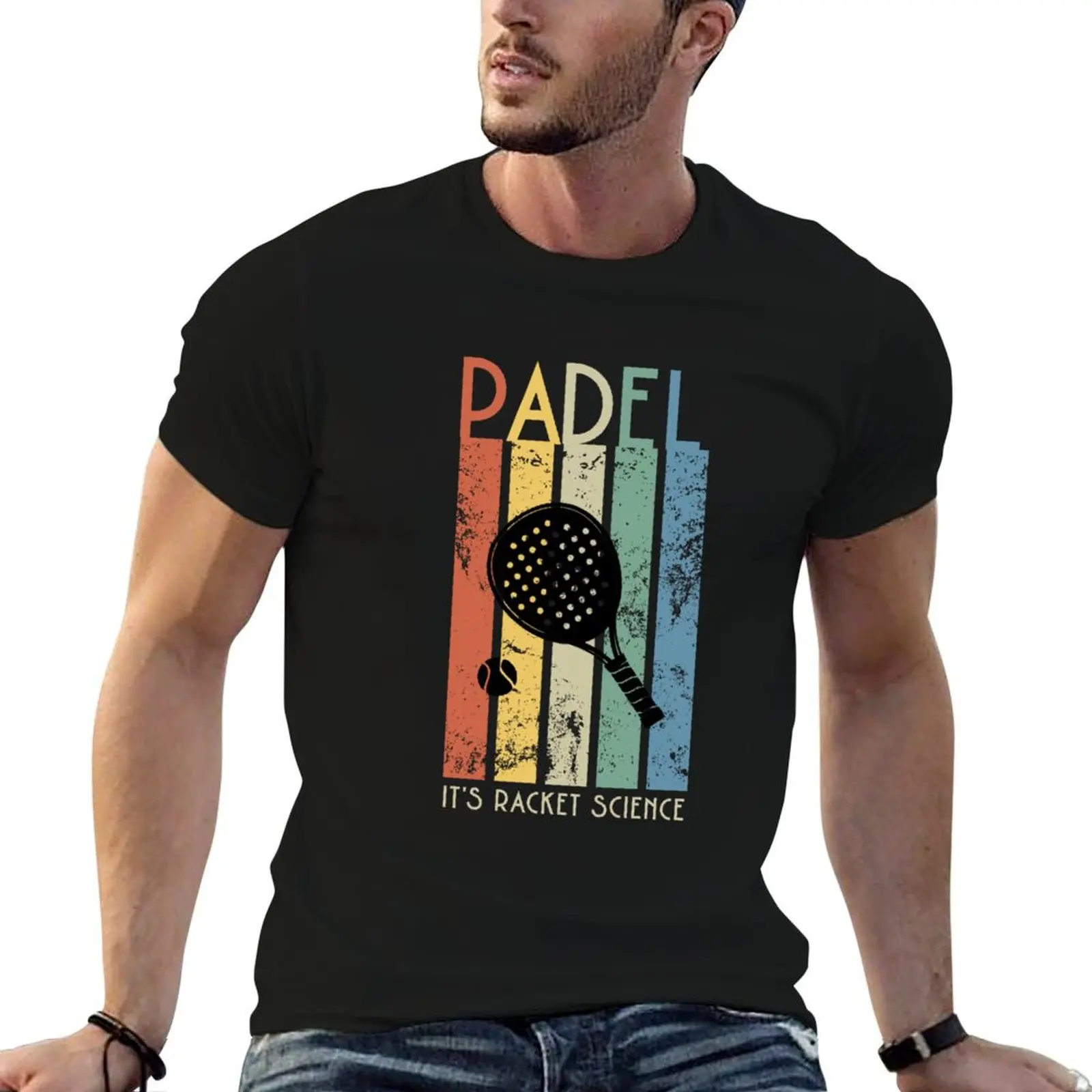 Padel is racket science retro color T-Shirt Classic Basic Casual T-Shirt